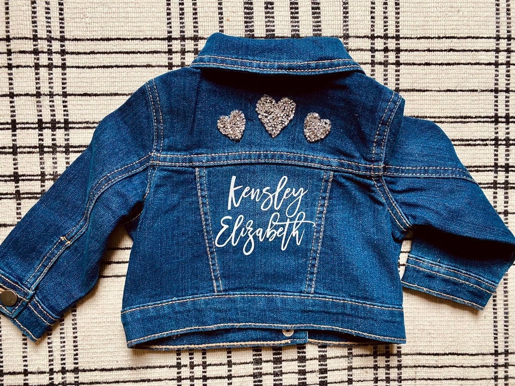 Sparkle Denim Jacket Etsy
