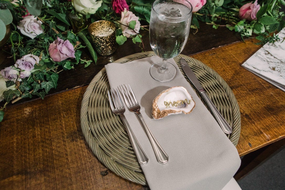 Oyster Shell Table Name Plate / Wedding Handwritten Etsy