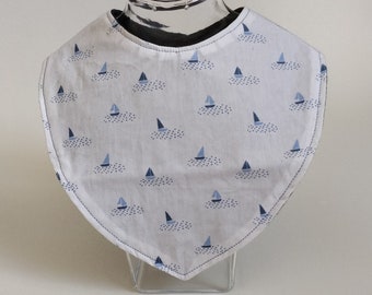 Reversible bandana bib in cotton and Microfiber