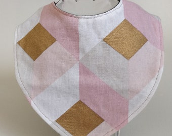 Reversible bandana bib in cotton and Microfiber