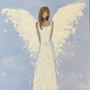 Original Angel painting on 16 x 20 gallery wrapped canvas