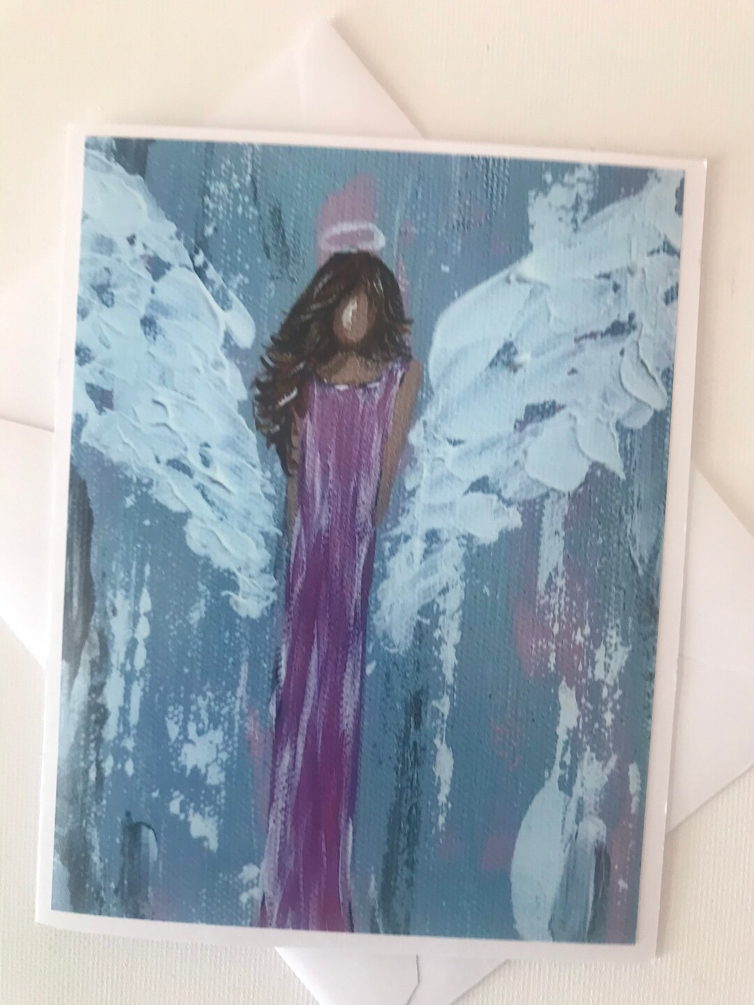 Angel Greeting Card Made From Original Artwork - Etsy