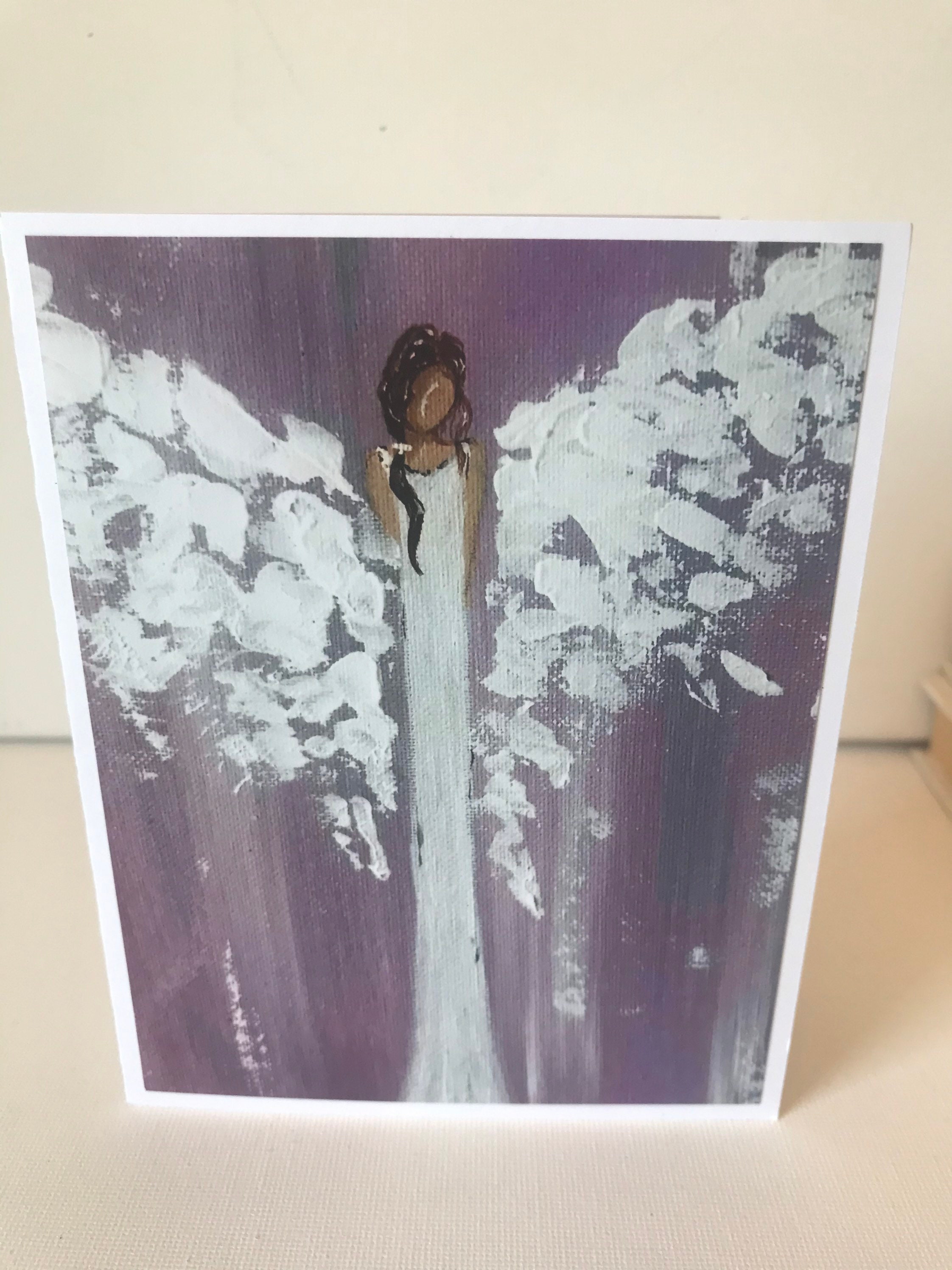 Angel Greeting Card Made From Original Artwork - Etsy
