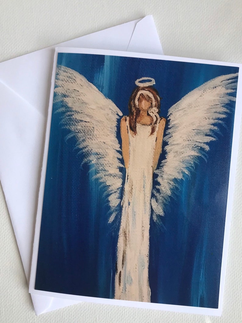 Angel Greeting Card Made From Original Artwork - Etsy