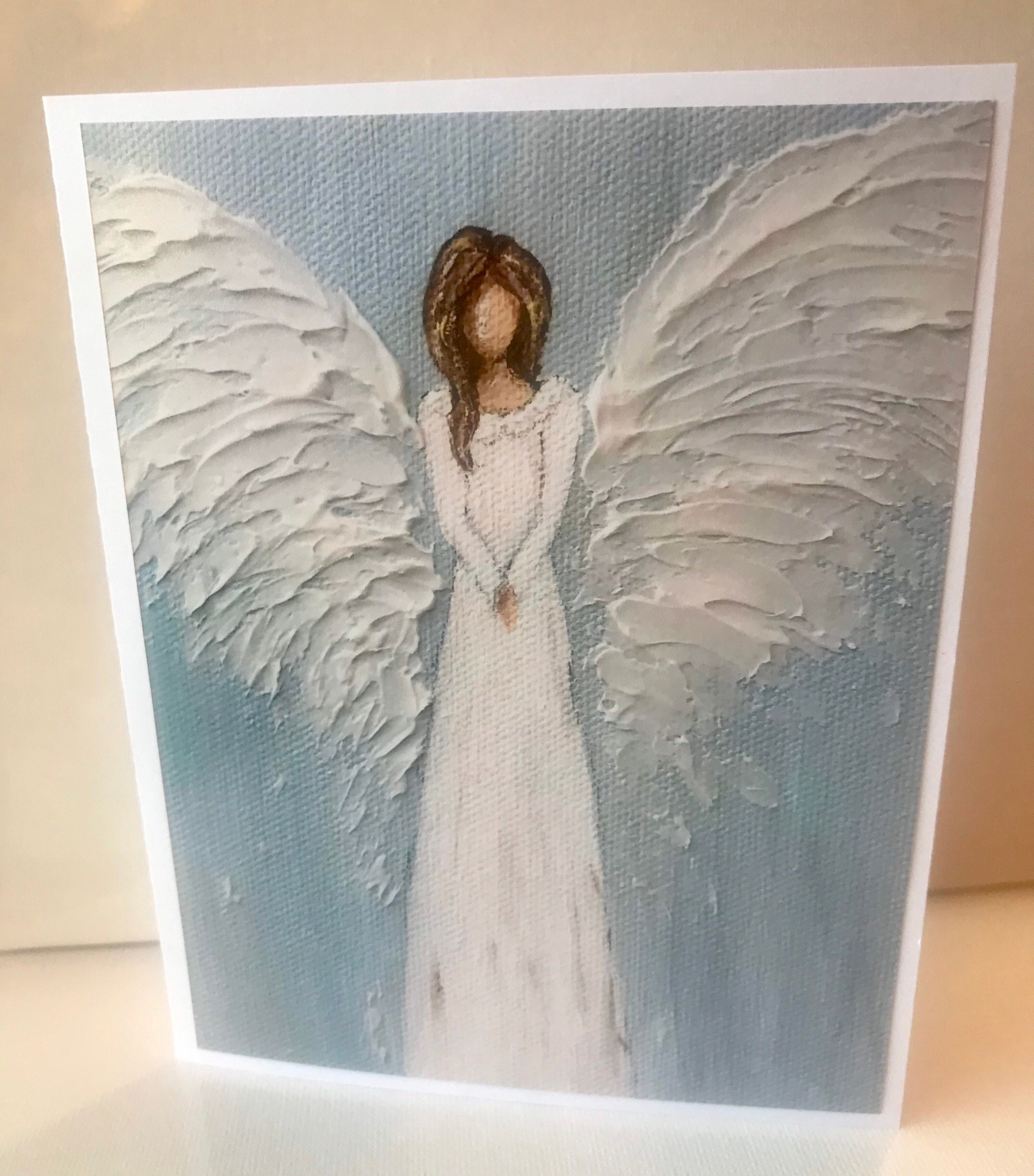 Angel Greeting Card Made From Original Artwork - Etsy