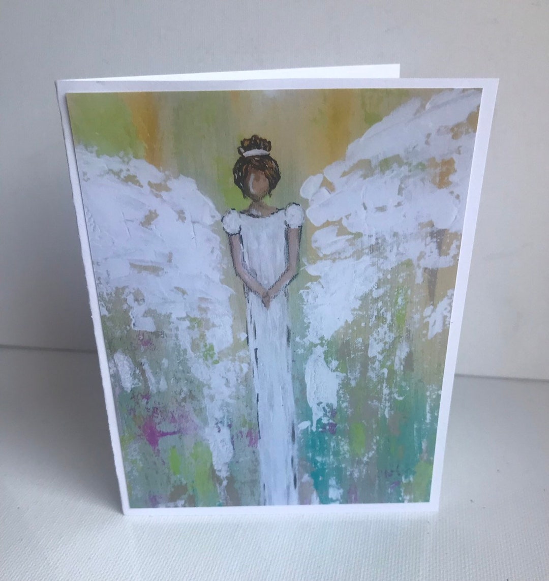 Angel Greeting Card Made From Original Artwork - Etsy