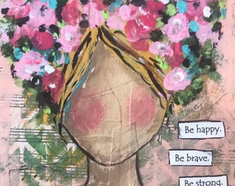 Whimsical and motivational Poster Print of original artwork