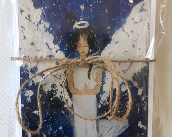 Set of “Kenn’s Angel” Greeting Cards includes 4 cards, 2 of each angel artwork