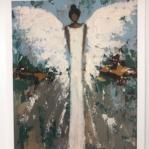 African American Guardian Angel Print