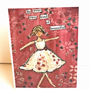 Inspirational greeting card from artwork
