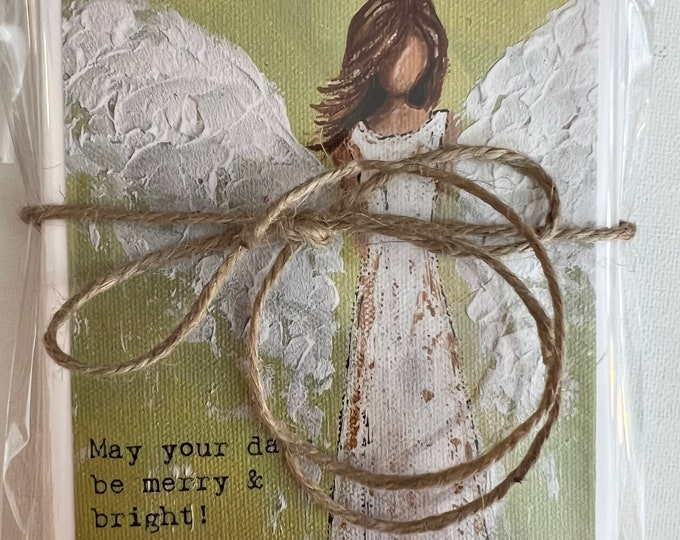 Set of Angel Holiday Greeting Cards Includes 4 Various Angel Artwork ...