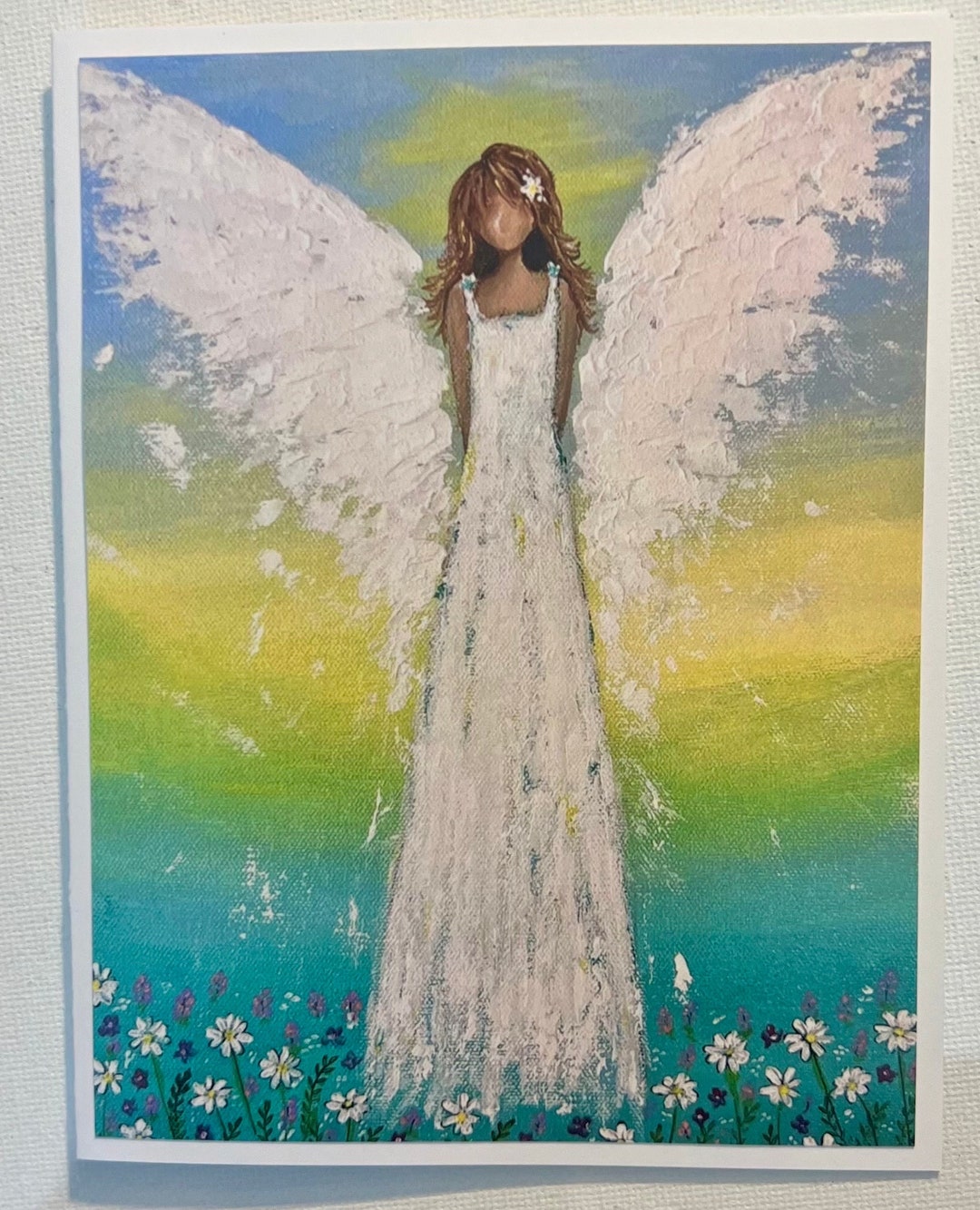 Angel Greeting Card Made From Original Artwork - Etsy