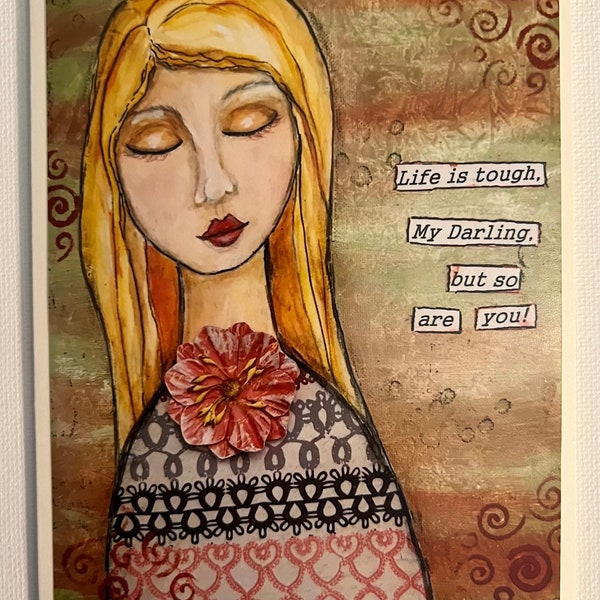 Inspirational Greeting Card made from artwork print