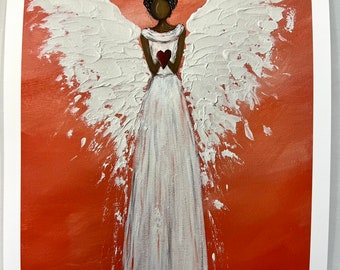 African American Guardian Angel Print