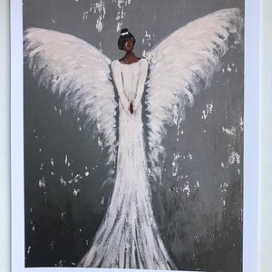 African American Guardian Angel Print