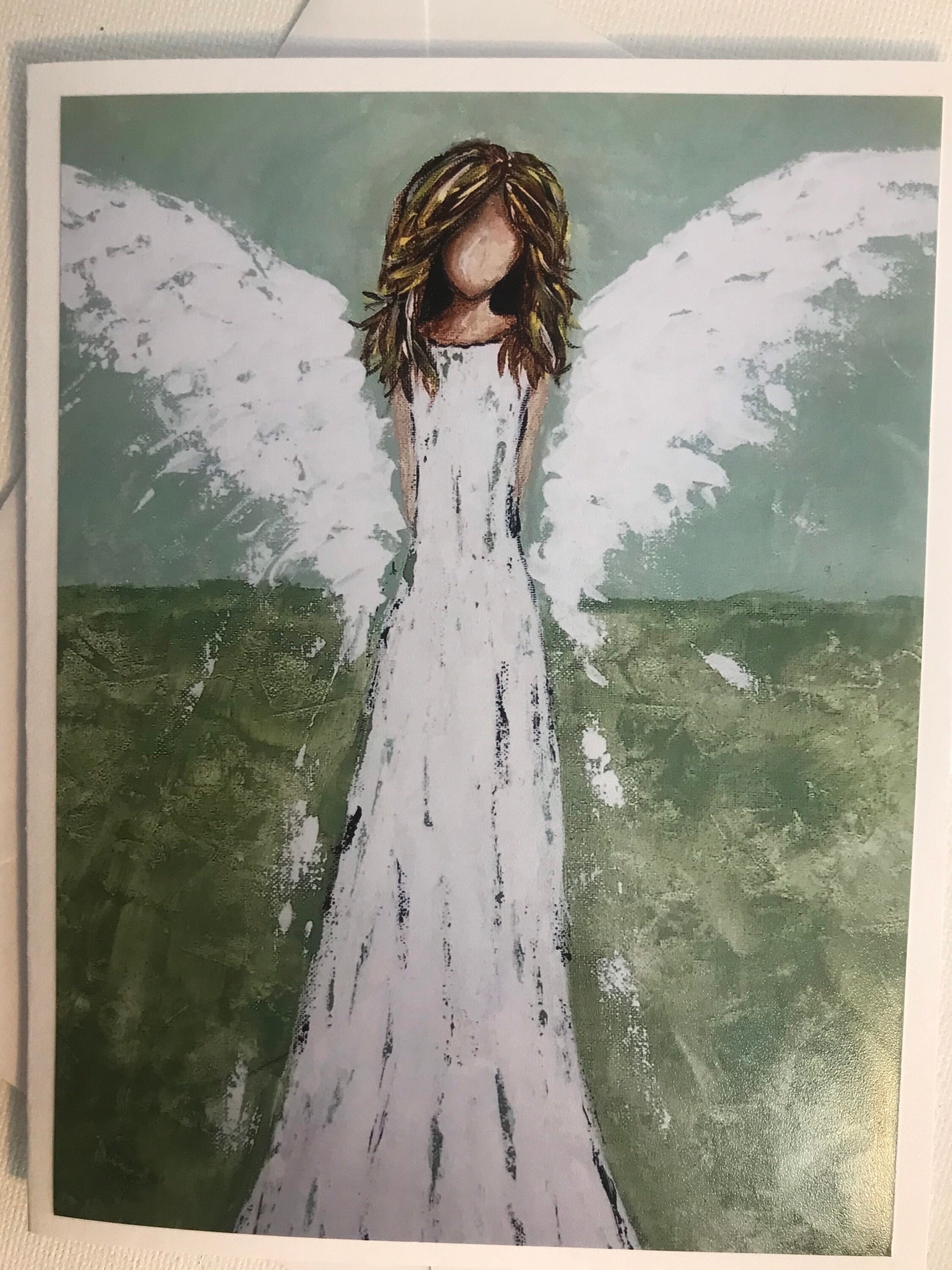 Angel Greeting Card Made From Original Artwork - Etsy