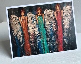 Colorful Angel Artwork Greeting Cards