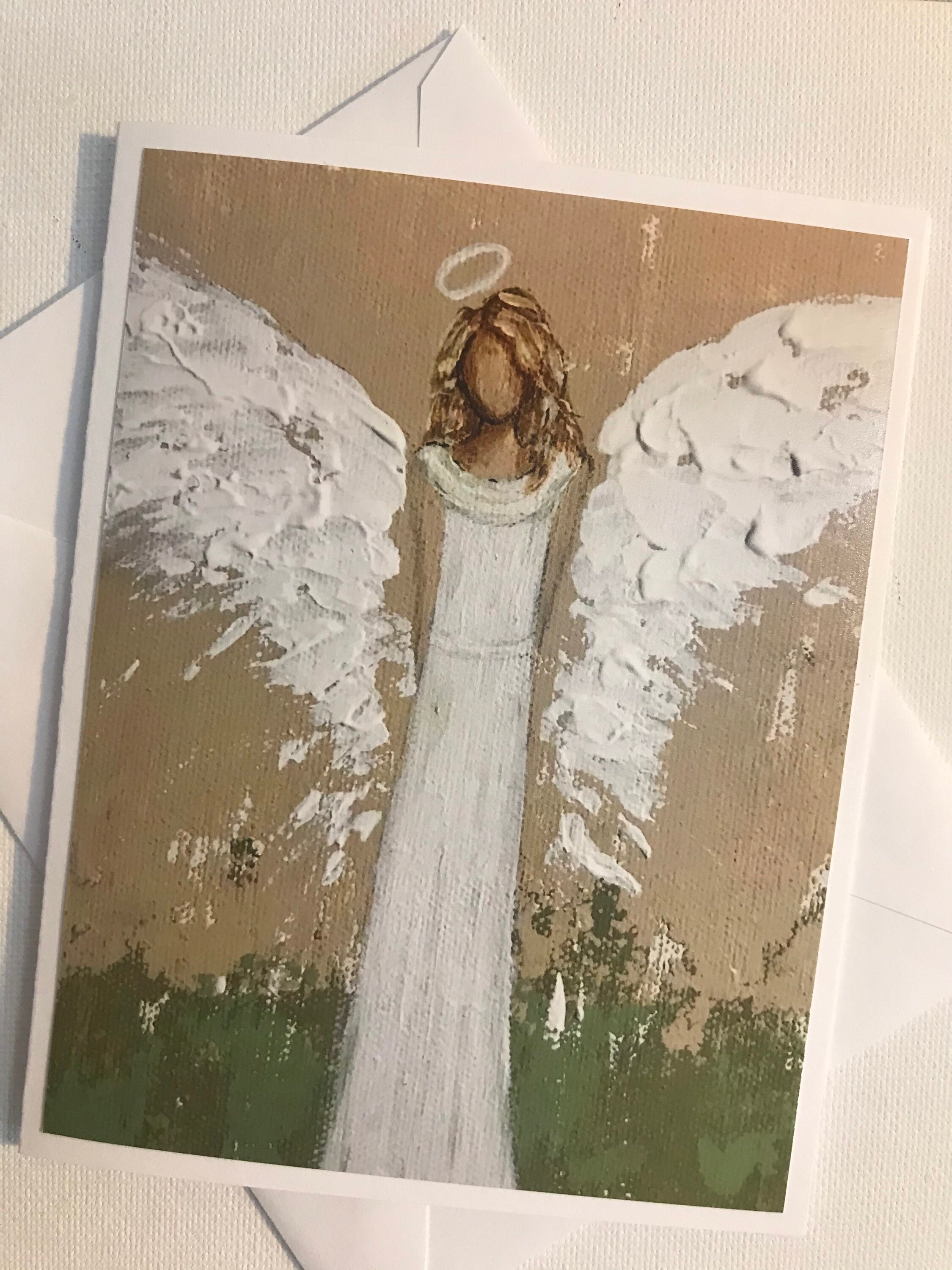 Angel Greeting Card Made From Original Artwork - Etsy