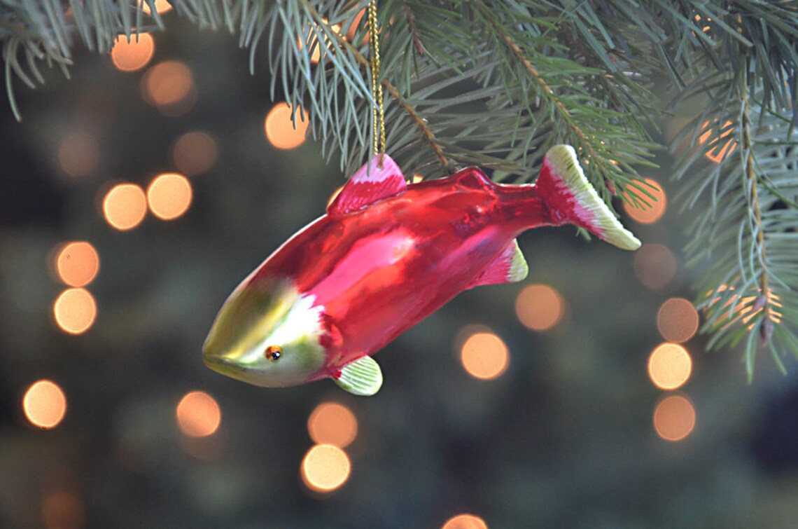 Salmon Christmas Ornament 