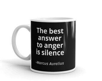 Marcus Aurelius Stoic Philosophy Motivational Stoicism Coffee Tea Mug | Amor Fati | Memento Mori