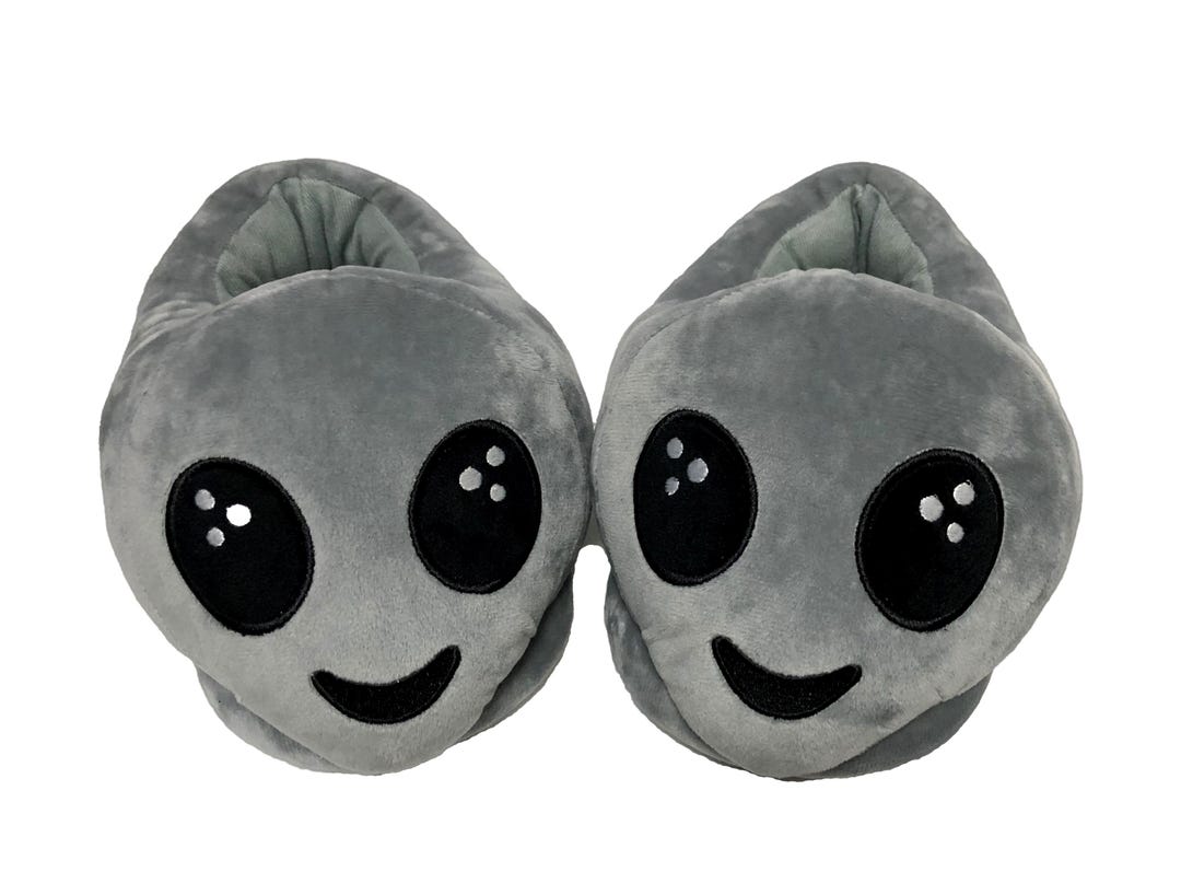 Alien Plush Slippers - Funny Gift - Christmas Gift - Space Alien - for ...