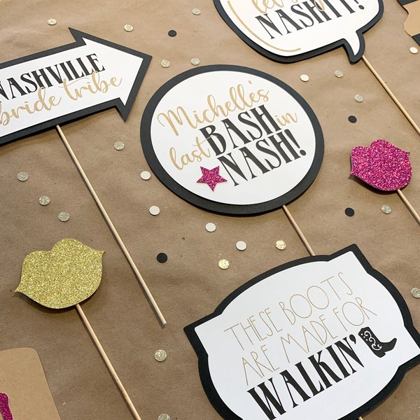 Nashville Bachelorette party-Nash Bash party-Nash Bash props-bachelorette favors-Lets get nashty-Nashville bachelorette decor-Nash Bash