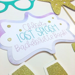 Mermaid Bachelorette Party Photo Booth Props Glitter props Mermaid theme party | 12 Pieces Handmade Props