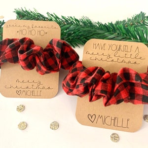 Christmas stocking stuffer for women-stocking stuffer for girls-cute holiday gifts-christmas scrunchies-secret santa gift-cute gift for girl
