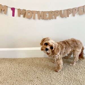 Motherpuppers birthday banner- Custom dog birthday banner-puppy birthday party-dog party decor-Birthday banner for dog-dog&#39;s first birthday