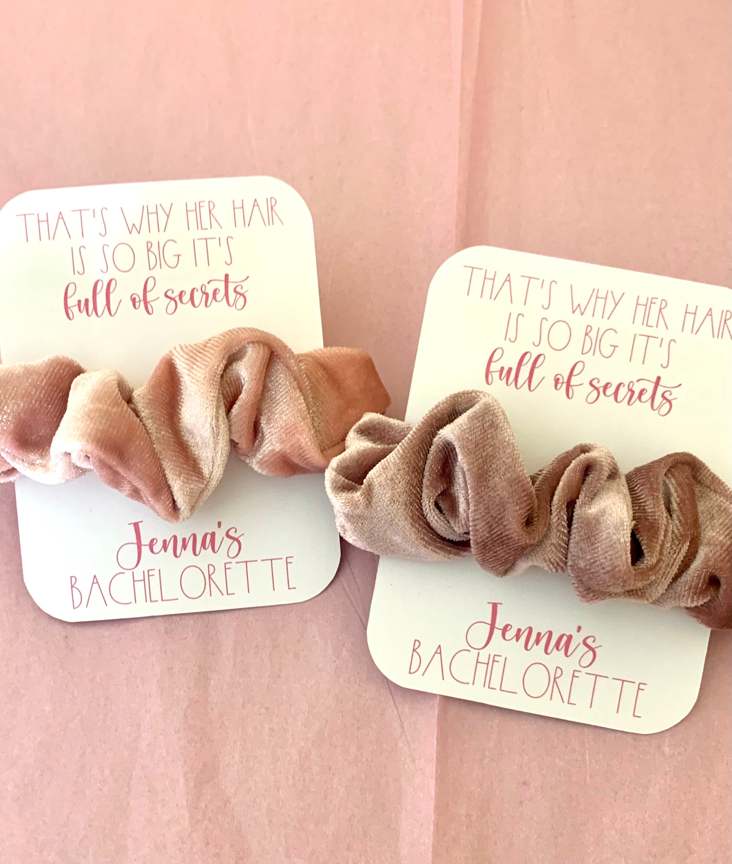 Bachelorette Party Favorscrunchie Velvet Hair Tiesmean Girls Etsy