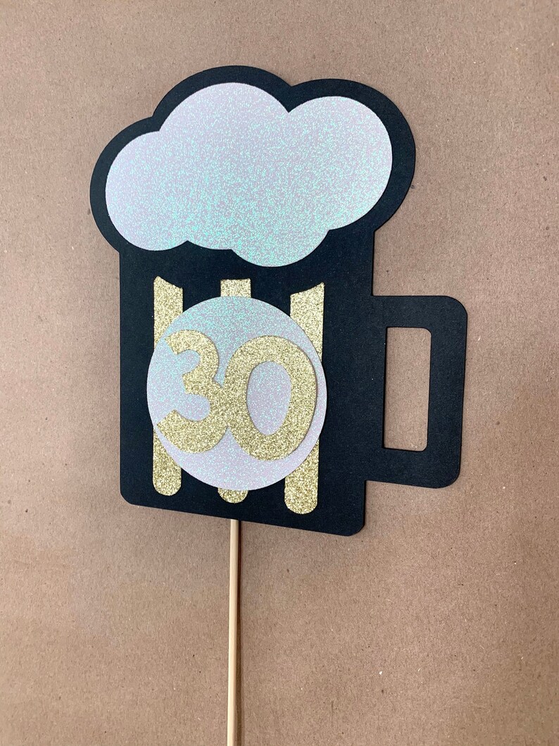 Beer Mug Cake Topperbeer Theme Birthday Cake Etsy