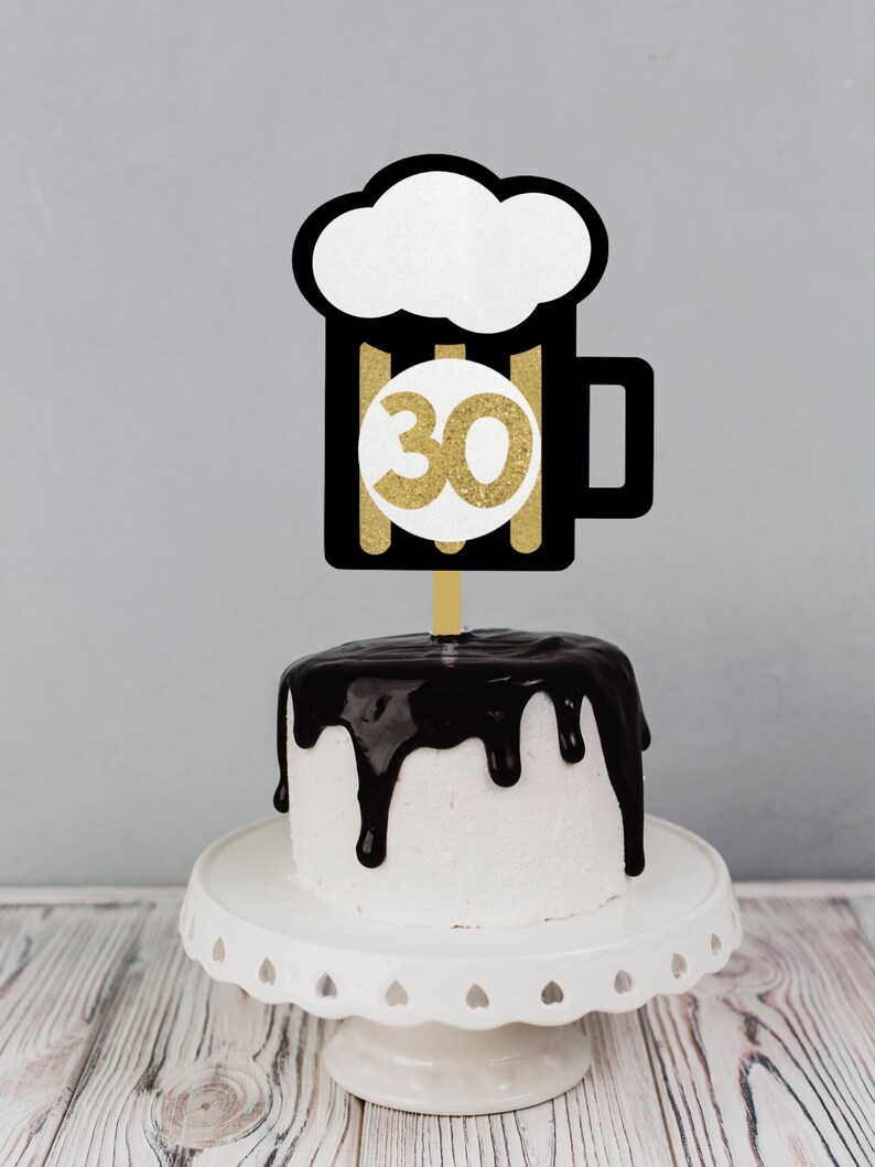 Beer Mug Cake Topperbeer Theme Birthday Cake Etsy