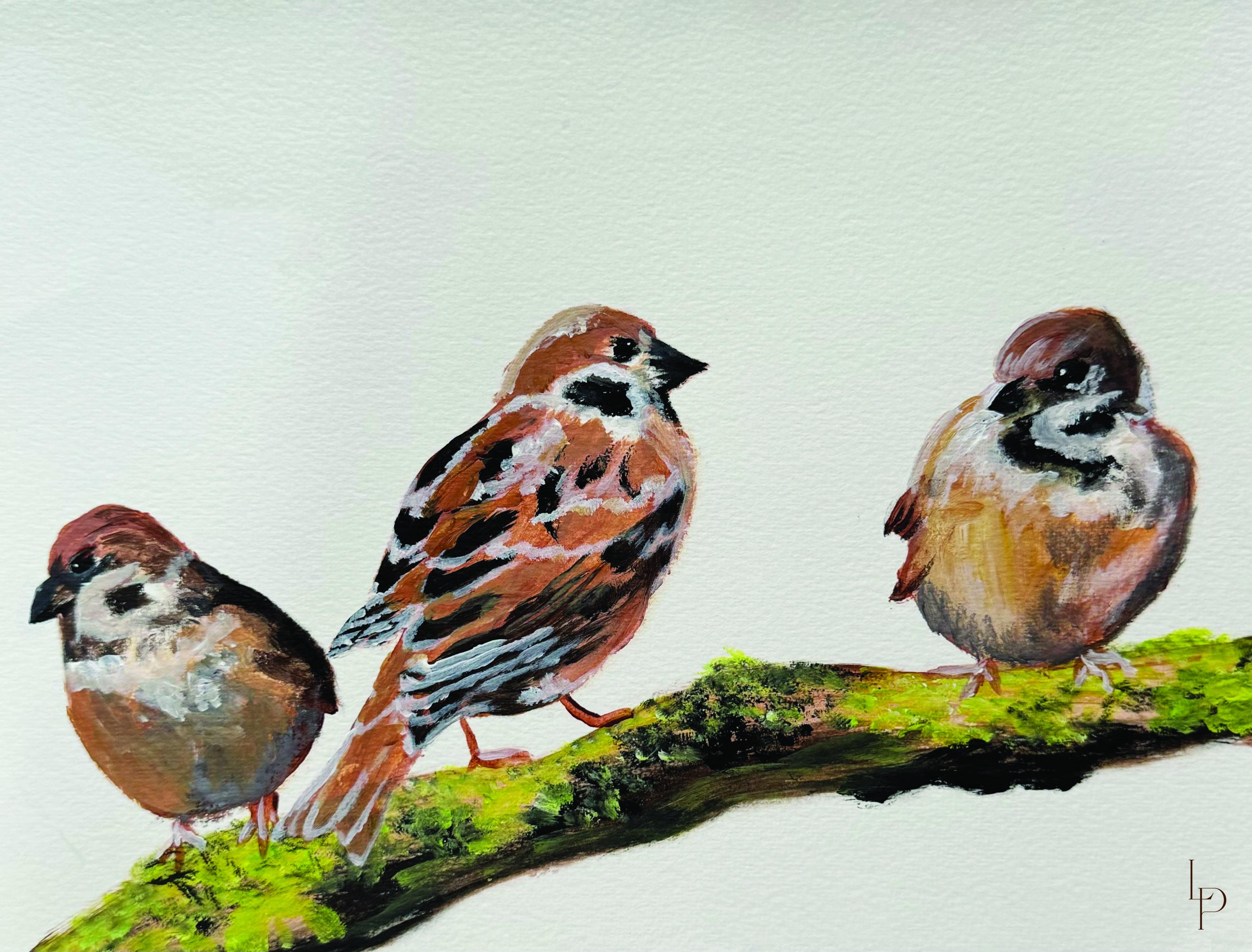 Three Sparrows - Etsy
