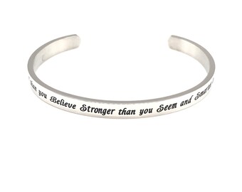 JDX You are Braver Than You Believe Stronger Than You Seem Smarter Than You Think Positive Bracelet JDX You are Braver Than You Believe Stronger Than You Seem Smarter Than You Think Positive Bracelet