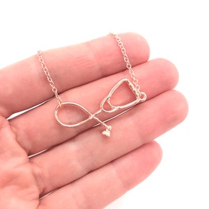 Stethoscope Bracelet Nurse Bracelet RN Gift Doctor MD-Graduate Gift Heart Heartbeat Bracelet Stethoscope Grey&#39;s Anatomy Silver Rose Gold