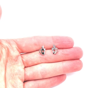 Starbucks Earrings Coffee Cup Earrings Caffeine Addict Coffee Cup Studs Coffee Bean Earrings Coffee Bean Studs Barista Gift Silver