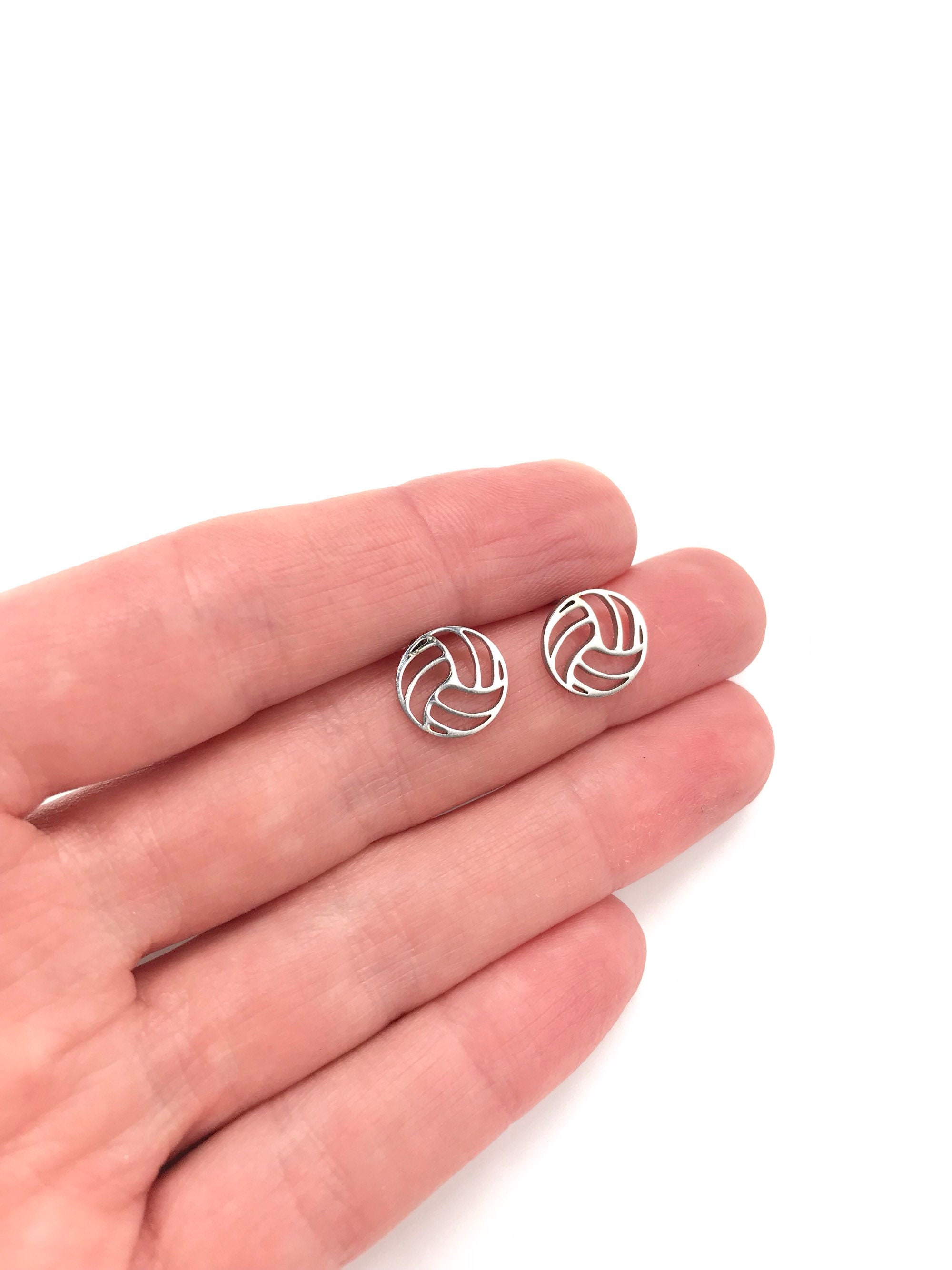 Sterling Silver Volleyball Earrings