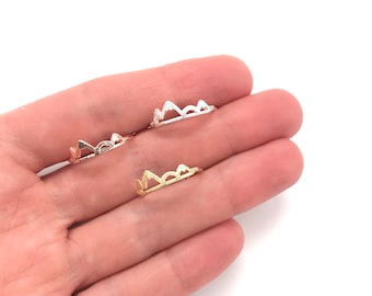 Mountain Ring 14k Gold Mountain Range Ring Mountain Peak Ring Snow Peak Minimalist Ring Snowboarder Midi Rings Silver Rose Gold