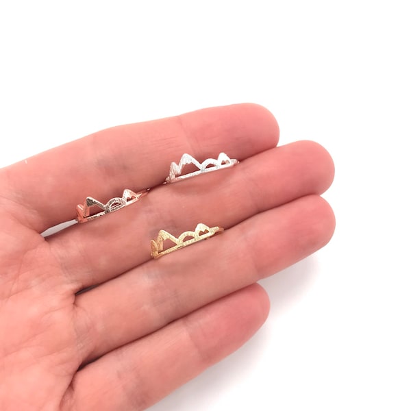 Mountain Ring 14k Gold Mountain Range Ring Mountain Peak Ring Snow Peak Minimalist Ring Snowboarder Midi Rings Silver Rose Gold