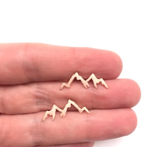 Mountain Range Ear Crawlers Mountain Range Climbers Earrings Mountain Peak Snow Peak Hiking Gift Camp Gift Mountain Ear Pin Silver Rose Gold