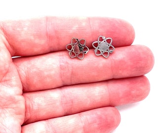 Atom Earrings Atom Jewelry Biology DNA Science Earrings Molecule Biologist Gift Doctor Gift Science Gift Atomic Silver Rose Gold