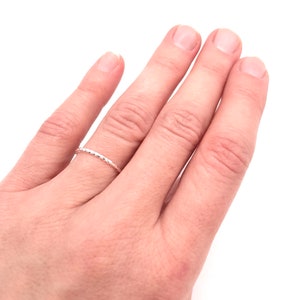 Thin Ring Silver Stacking Ring Silver Band Dainty Ring Stacking Ring Skinny Silver Ring Silver Stack Ring Minimalist Midi Ring Rose Gold