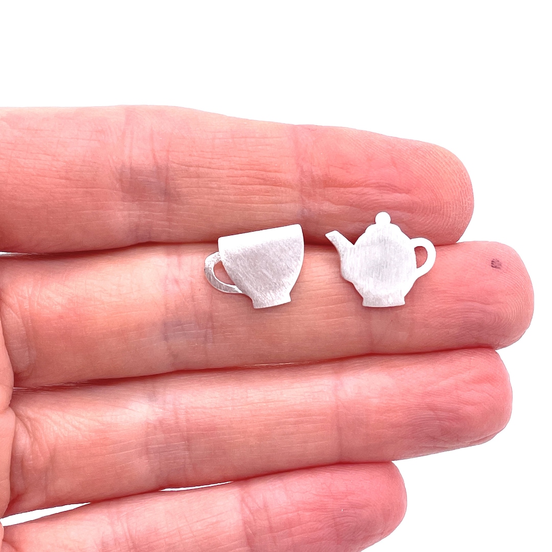 Teacup Earrings Teacup and Teapot Earrings Teapot Studs Tea Time