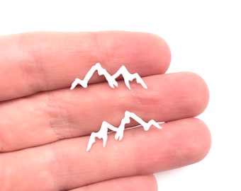 Mountain Range Ear Crawlers Mountain Range Climbers Earrings Mountain Peak Snow Peak Hiking Gift Camp Gift Mountain Ear Pin Silver Rose Gold