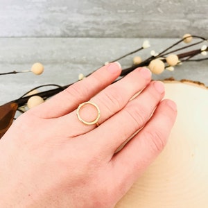 Gold Circle Ring Simple O Ring Outline Circle Ring Dainty ring Tiny ring Circle Minimalist ring Minimalist Jewelry Silver Midi Ring