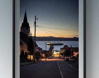 Astoria Oregon Photography Print: Columbia River Sunset Giclée Art