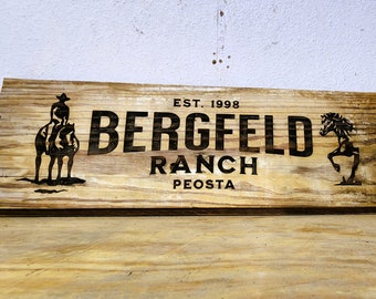 Custom 100-Year-Old Iowa Barn Wood Family/Farm/Ranch Sign with Family Name, Location, Year, Etc.