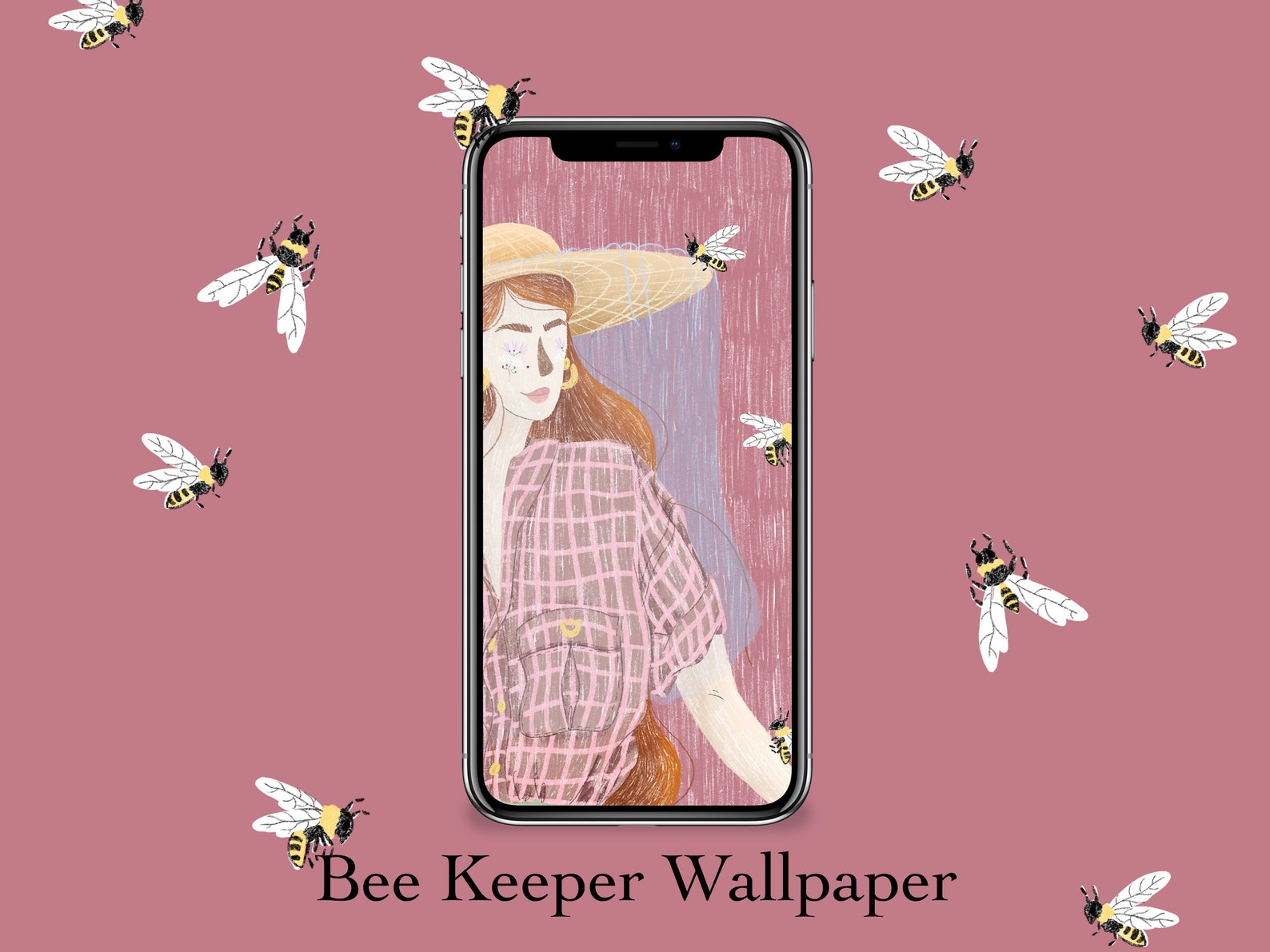 Bee Keeper Phone Wallpaper Iphone Background 4 Iphone - Etsy