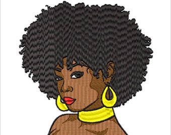 Afro Lady Graduate Digital Embroidey Scheme Embroidered Patch African American patches Black Girl magic Embroidered Patch iron sew on BP2450
