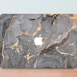Gray Marble MacBook Air 13 2020 M1 Cover MacBook Pro 14 16 M1 Max Hard Case MacBook Pro Touch Bar 13 Retina 2018 Case Macbook Golden Paints